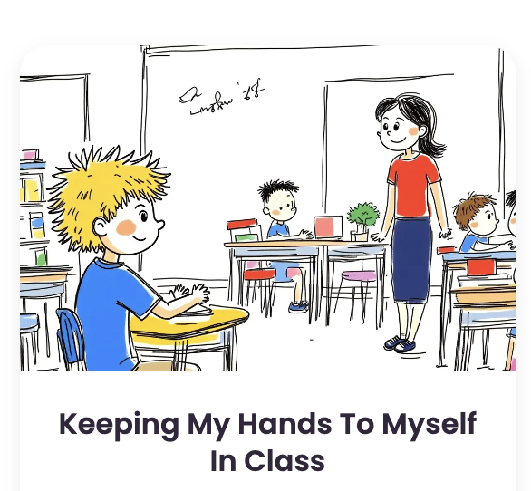 Social Story about keeping my hands to myslef in class